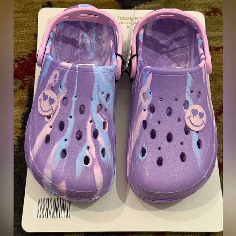 Lily & Dan Clogs Youth Toddler Girl’s 9 10 Children’s Crocs Like Shoes NEW NWT - Picture 3 of 3